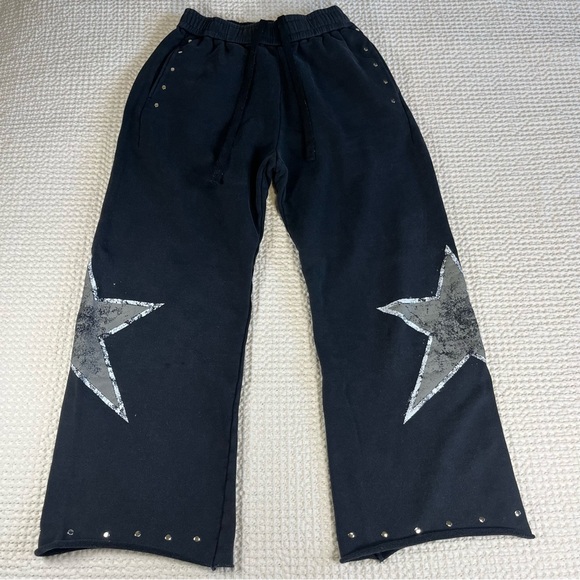 VAGUE Star Studded Baggy Wide Leg Sweatpants unisex - Picture 2 of 8